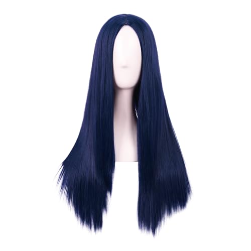 MapofBeauty 28 Inch Special Long Straight Synthetic Wig, Midnight Blue