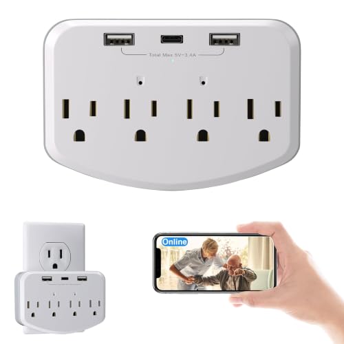 Kestanlora HD 1080P Wireless Hidden Camera WiFi, Indoor Wall Outlet Spy Cam with Motion Detection, Free SD Card, Loop Recording, No Audio Nanny Cameras for Home Security/Office/Baby & Pet