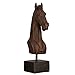 Produktbild Casablanca Skulptur Pferd - Poly Dunkelbraun Antikfinish - auf quadratischer Basis Höhr 42,5 cm
