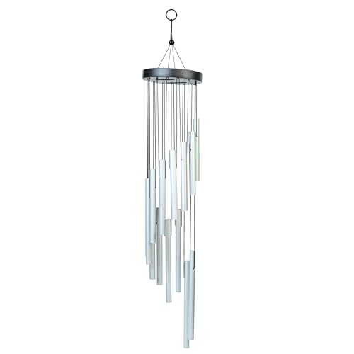 Image of ZAICUS Wind Chime, Windchime for Home, Balcony, Garden, Patio - Home Decor Items (Silver) SHome Outdoor & Indoor Use - Metal Hanging Bell Windchime