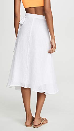 Womens Lana Skirt Ecolinen Gauze White MD One Size3