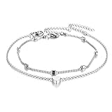Material: metal Copa FSYX Tobillera femenina en forma de corazón Descalzo Joyas de ganchillo Nueva tobillera Tobillera Tobillera   Estilo 2