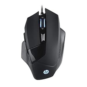 HP G200 Backlit USB Wired Gaming Mouse with Ergonomic Design, All Customizable Buttons, Adjustable 4000 DPI, RGB…
