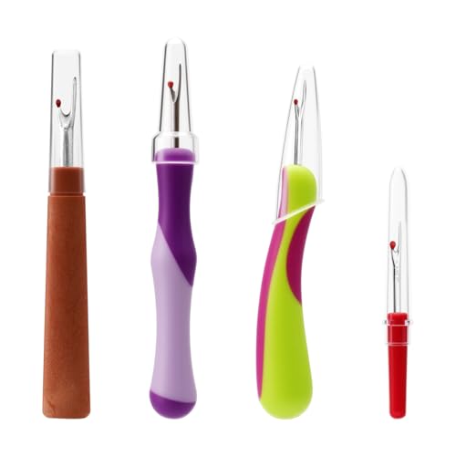 ZMDMAH 4 unidades de separadores de costura con tapa protectora, separador de costuras, separador de hilo, accesorios de costura para máquina de coser para quitar costuras rápidas, para costura,