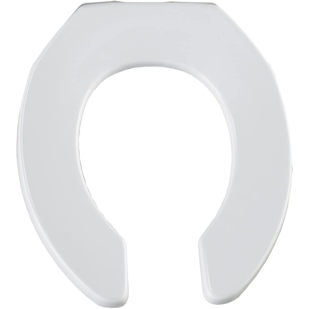 Photo 1 of Commercial Plastic Round Toilet Seat Finish: White Black