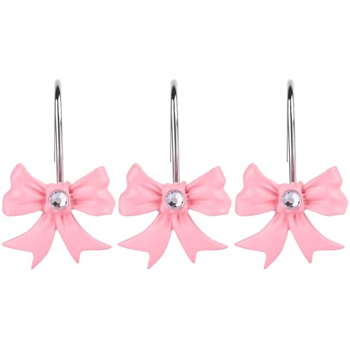 Save 12% on Pink Decorative Bow Knot Shower Curtain Hooks