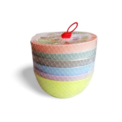 CONNECTING INDIA BPA Free, Plastic Solid Mixing Bowl Set for Multipurpose Kitchen Use – 200 ml, Pack of 6, Multicolor