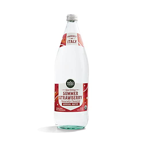 Image of Whole Foods Market, Organic Strawberry Sparkling Water, 33.8 Fl Oz