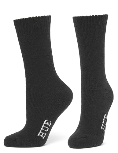 Image of HUE womens Crew Length Boot Socks, 2 Pair Pack