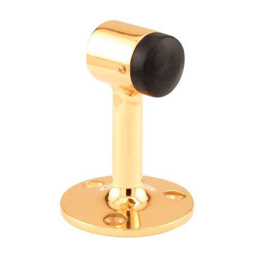 Prime-Line Products J 4600 Door Floor Stop with 2-1/4-Inch Diameter, Polished Solid Brass