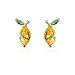 ZHENAO Artificiels Zircon Goujons Mode Cristal Artificiel Ananas Banane Pêche Pomme Pomme Coussine de Fruit de Fruit Boucles D'Oreilles Pour Filles Décorations / 9