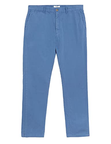 Image of Marks & Spencer Mens Solid Mid Rise Slim Fit Lightweight Trouser