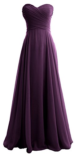 MACloth Women Sweetheart Chiffon A Line Long Bridesmaid Dresses Wedding Maxi (US12, Eggplant) MACloth Women Sweetheart Chiffon A Line Long Bridesmaid Dresses Wedding Maxi (US12, Eggplant)