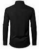 J.VER Black Shirt Men Long Sleeve Dress Stretch Non Iron Regular Fit Business Casual Fashion Work Party Shirts 2XL #3