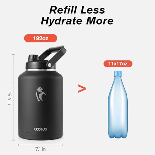 Image of Coolflask Titan 1.5 Gallon Water Bottle Insulated with Large Spout Lid