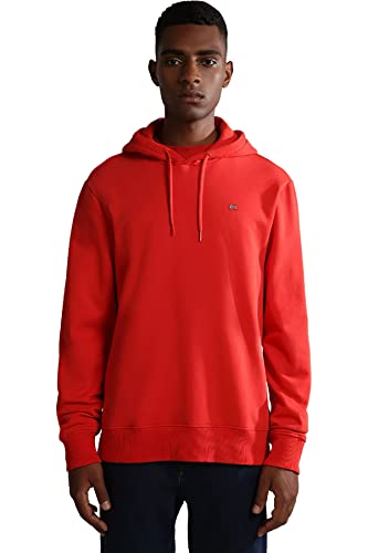 Felpa Napapijri rouge en taille XXL, le sweatshirt confortable pour homme