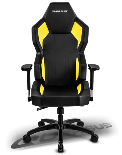 Quersus Geos 702 Asiento Gamer sintética Cuie, Negro Amarillo, L- L – XXL