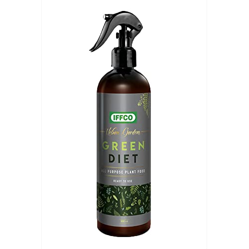 IFFCO Urban Gardens – Green Diet – Organic Plant Food, Liquid Fertilizer For Potted Indoor & Outdoor plants, Balanced Macro & Micro Nutrients, Ready to Use Spray – 500ml IFFCO Urban Gardens – Green Diet – Organic Plant Food, Liquid Fertilizer For Potted Indoor & Outdoor plants, Balanced Macro & Micro Nutrients, Ready to Use Spray – 500ml