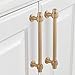 POVEFONK 10 Pack 5 inch Champagne Bronze Kitchen Cabinet Handles Cabinet Pulls Gold Drawer Pulls Kitchen Cabinet Hardware Handles Dresser Handles