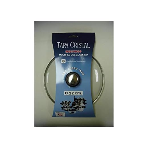 Tapa Bateria Cocina 22Cm Valvula Ventilacion Aro Inox-Cristal - Tecnhogar En Oferta Tapa Cristal Inox Con Valvula 22 Cm