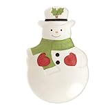 Lenox 882206 Holiday Snowman Spoon Rest, Christmas Hosting