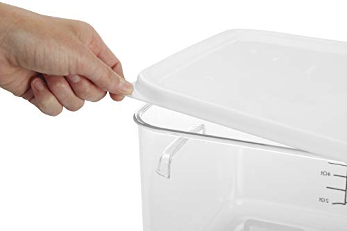 Rubbermaid Commercial Products FG650900WHT Large Lid For 2/4/6/8 Qt. Plastic Space Saving Square Food Storage Container thumb #2