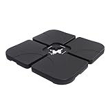 Panana 4PCS Patio Parasol Base, Heavy Duty Cantilever Offset Umbrella Stand Holder for Banana Hanging Sun Parasol, Square Base for Poolside Garden Pub Commercial Use