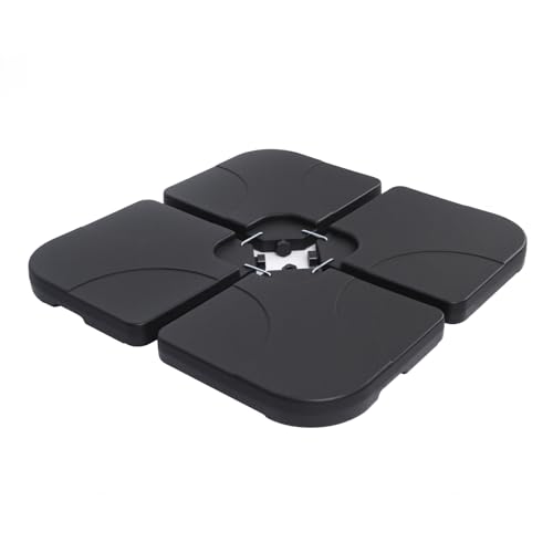 Panana 4PCS Patio Parasol Base, Heavy Duty Cantilever Offset Umbrella Stand Holder for Banana Hanging Sun Parasol, Square Base for Poolside Garden Pub Commercial Use