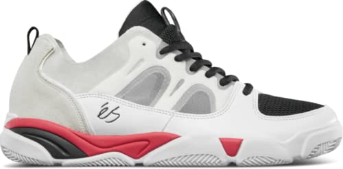 ES Men's Silo White Black Red Shoes 5