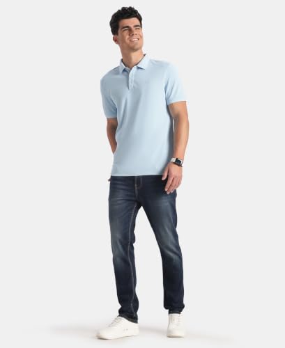 Image of Jockey AM38 Men Microfiber Fabric Solid Half Sleeve Polo T-Shirt with StayDry & StayFresh Technology