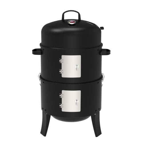 16-Inch Charcoal Smoker and Grill with Fire Pit