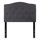 Flash Furniture Cambridge Tufted Upholstered Twin Size Headboard in Dark Gray Fabric