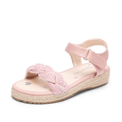 DREAM PAIRS Girls Espadrille Flatform Platform Wedge Open Toe Summer Sandals for Little Kid, Big Kid, Casual, Vacation or Formal Use 12 Little Kid Pin