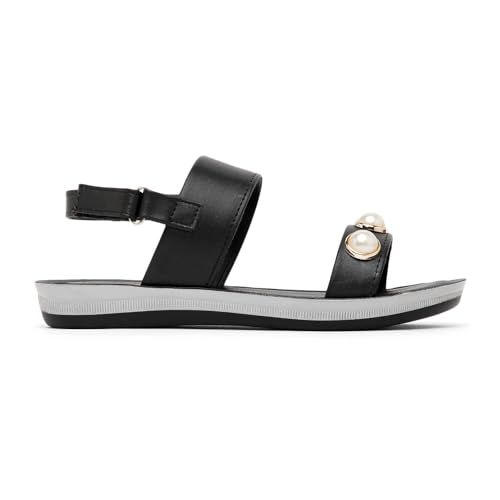 Image of BELLA Women Fashion Platform with Back Strap Black Sandal | Durable | Stylish | Comfortable | Slip Resistant | Lightweight and Breathable