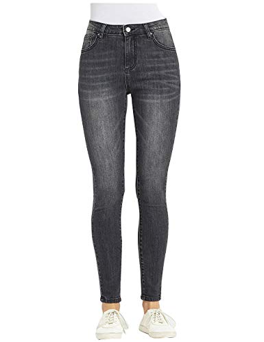 ZENTHACE Women's Mid Rise Skinny Jeans Stretch Comfort Mid Waist Ankle Jean