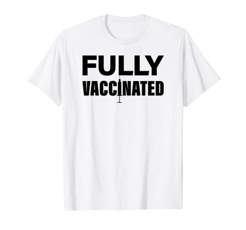 Vaccinato 2021 Vaccino Pro Vaccinazione Polio Completamente Scienza Maglietta