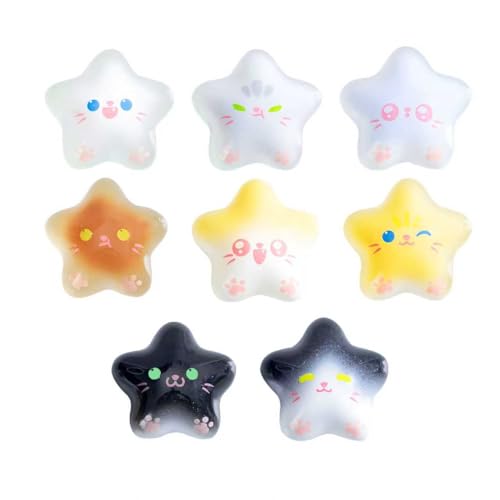 8 Imán Estrella Decorativo para Refrigerador con Gatito miniatura 1