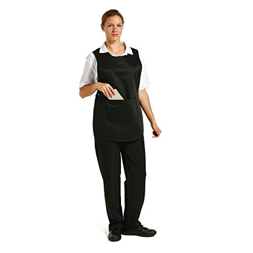 Tabardo con bolsillo negro B046 para evitar manchas de grasa en ropa