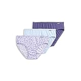 Jockey Women's Underwear Elance Bikini - 3 Pack, Midnight Iris/Bouquet Bloom/Frothy Blue, 5