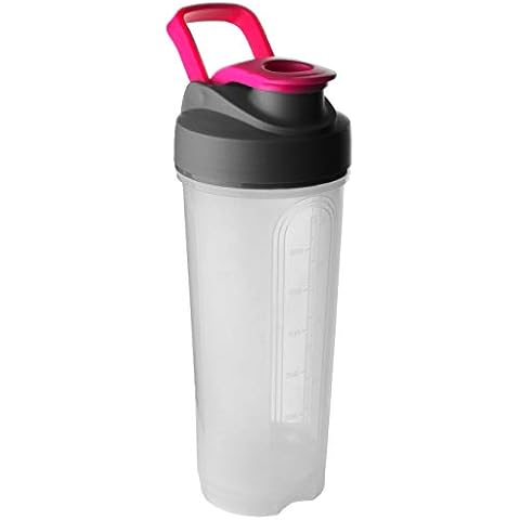 My-goodbuy24 Hochwertige Sport Trinkflasche/Wasserflasche - 750ml - Stoßfester Becher mit Messbereich ml & oZ - sicherer Druckverschluss Cover