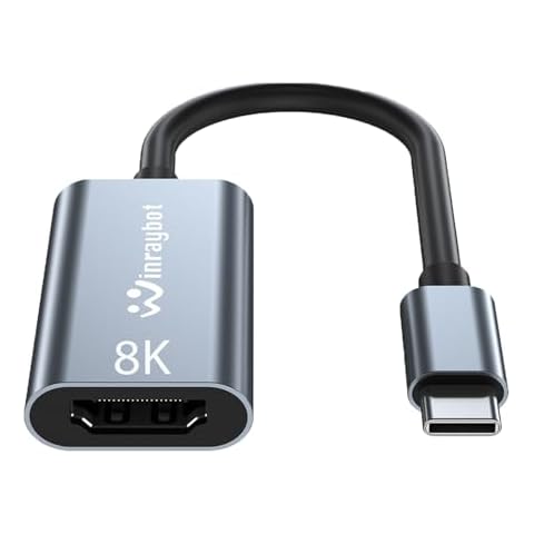 8K USB C to HDMI Adapter, Type-C Male to HDMI 2.1 Female Cable, (8K@60Hz,4K@120Hz,4K@30Hz,,2K@240Hz) ,Thunderbolt 4/3 HDR HDCP 2.3, for MacBook Pro/Air,iPad Pro,XPS,S22,iPhone 15 Series Galaxy S23 Cover