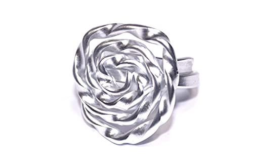 Anello artigianale,in alluminio anodizzato,pezzo unico!Modello Andromeda small Argento Lucido.Consegna in 2 giorni!