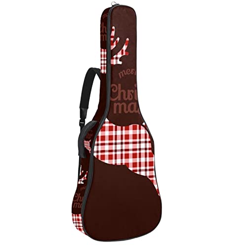 Housse de transport rembourrée en tissu Oxford imperméable avec bandoulière réglable Motif Noël avec renne - Les Beatles, Paul McCartney, John Lennon, RIngo Starr, George Harrison Housse de transport rembourrée en tissu Oxford imperméable avec bandoulière réglable Motif Noël avec renne