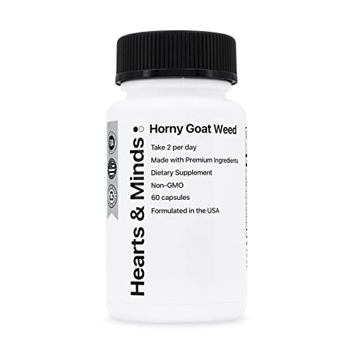 Horny Goat Weed for Men - Extract Dietary Supplement, Mood Enhancer & Booster - Energy Pills for Women - Maca Root & Tongkat Ali - 1000mg - 60 Capsule