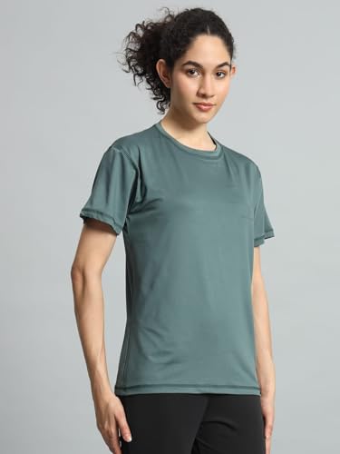 Image of Sports T Shirt for Women Quick Dry Fit Tshirt for Women Gym T Shirts for Women for Casual Wear Workout T Shirts for Women Active Gym Wear for Women Running T-Shirts for Women