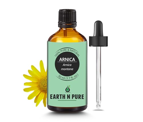 Image of Earth N Pure Arnica Montana Oil Cold Pressed, Natural and Therapeutic Grade for Hair With Glass Dropper - 50 ml