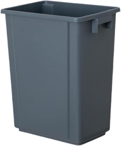 無蓋ゴミ箱 大容量 10L/20L/40L/60L 大口径 持ち手付き 洗いやすい 耐候性 PP材質 室内外兼用 リビング キッチン ベランダ (10L,ダークグレー)