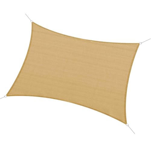 Outsunny   Toldo Vela Rectangular (Varios tamaños y Colores), tamaño 3x4m, Color Arena