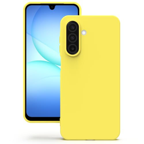 Image of YATWIN Silicone Case for Samsung Galaxy A17 4g /5g, Soft-Touch, Shockproof, DustProof, Antiskid Phone Cover for Samsung Galaxy A17 4g /5g - Yellow
