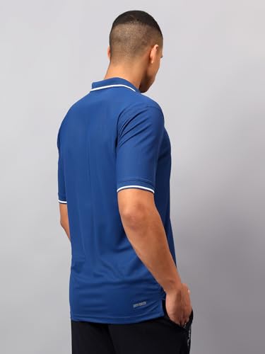Image of Vector X Adults Mens Sports Wear Polyester Half Sleeves All Day Wear tee Shirt Polo T Shirt Detailing with Contrast Color Tipping on Sleeves & Collar for Casual Wear Regular Fit Tshirts